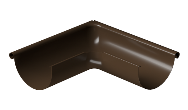 Угол внешний 90° D125 Döcke STAL PREMIUM Каштан, (RAL 8017) купить в Дмитрове