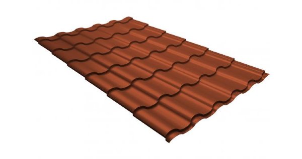 Металлочерепица кредо GL 0,5 GreenСoat Pural RR 750 кирпично-красный (RAL 8004 терракота) купить в Дмитрове