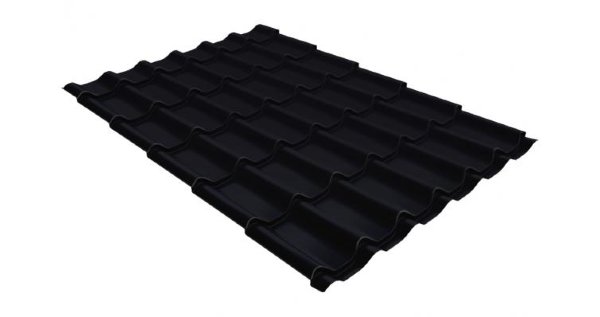 Металлочерепица классик GL 0,5 Velur20 RAL 9005 черный купить в Дмитрове