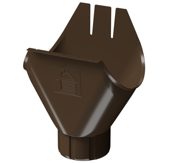Воронка желоба D125 Döcke STAL PREMIUM Каштан, (RAL 8017) купить в Дмитрове