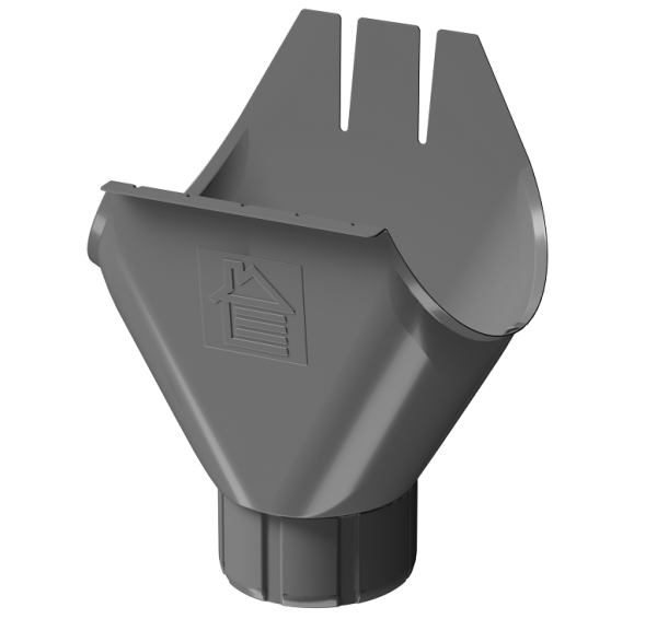 Воронка желоба D125 Döcke STAL PREMIUM Графит, (RAL 7024) купить в Дмитрове