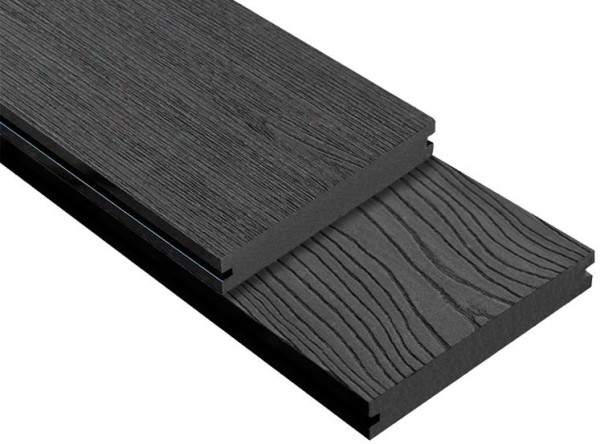 Террасная доска ДПК Outdoor 3D полнотелая STORM/OCEAN BLACK черная купить в Дмитрове