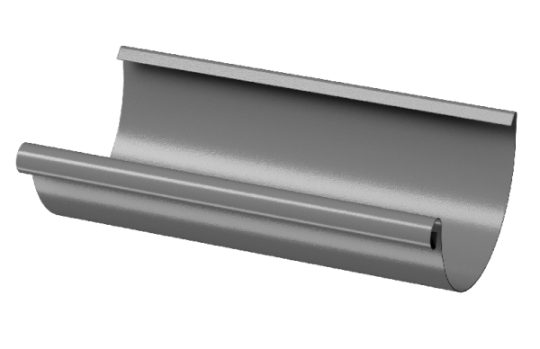 Желоб полукруглый D125 3 м Döcke STAL PREMIUM Графит, (RAL 7024) купить в Дмитрове