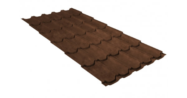 Металлочерепица квинта плюс GL 0,5 Safari Twincolor Brown купить в Дмитрове