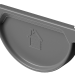 Заглушка желоба D125 Döcke STAL PREMIUM Графит, (RAL 7024) купить в Дмитрове