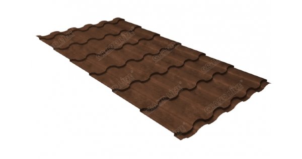 Металлочерепица кредо GL 0,5 Safari Twincolor Brown купить в Дмитрове