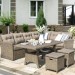 Комплект мебели AFINA плетеной из иск. ротанга AFM-307B Beige купить в Дмитрове