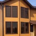 Фиброцементный сайдинг Latonit Красное дерево (RAL 8001/8008) купить в Дмитрове