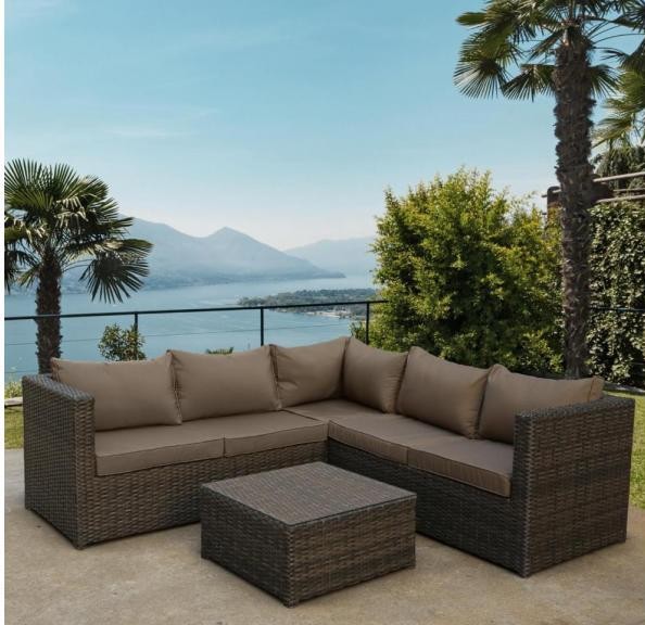 Комплект мебели AFINA плетеной из иск. ротанга YR825A Brown/Beige купить в Дмитрове