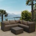 Комплект мебели AFINA плетеной из иск. ротанга YR825A Brown/Beige купить в Дмитрове