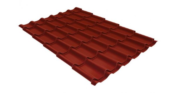 Металлочерепица классик GL 0,5 Velur20 RAL 3009 оксидно-красный купить в Дмитрове