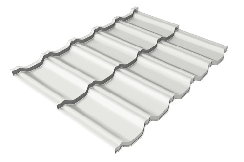 Металлочерепица модульная Квинта Uno Grand Line c 3D резом 0,5 Satin RAL 9003 сигнальный белый купить в Дмитрове