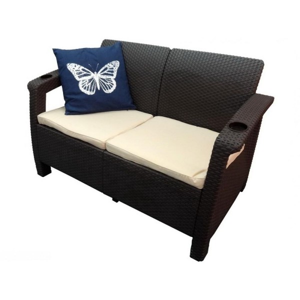 Двухместный диван Yalta Sofa Seаt венге купить в Дмитрове