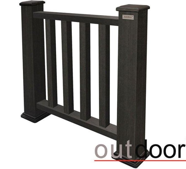 Ограждение из ДПК Outdoor Классик 3D STORM чёрный купить в Дмитрове