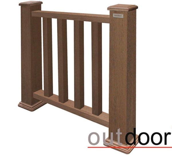 Ограждение из ДПК Outdoor Классик 3D STORM коричневый микс купить в Дмитрове
