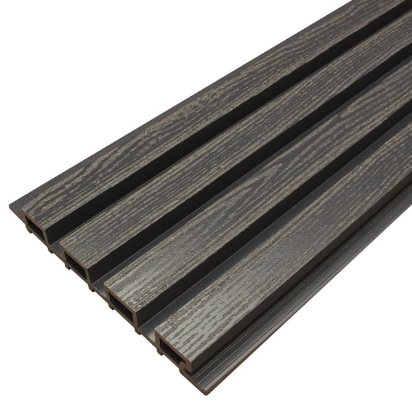 Фасадная доска из ДПК Faynag Wood Рейка Мокрый Асфальт купить в Дмитрове