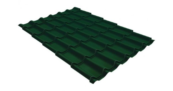 Металлочерепица классик 0,5 Satin RAL 6005 зеленый мох купить в Дмитрове