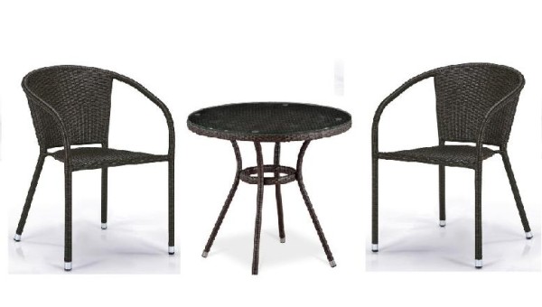 Комплект плетеной мебели AFINA из иск. ротанга Асоль-7 T282ANT/Y137C-W53 Brown 2Pcs купить в Дмитрове