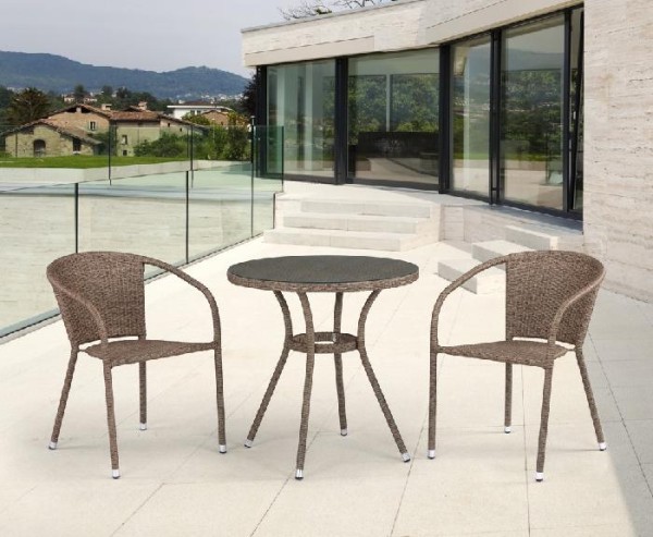 Комплект плетеной мебели AFINA из иск. ротанга T282ANT/Y137C-W56 Light Brown 2Pcs купить в Дмитрове