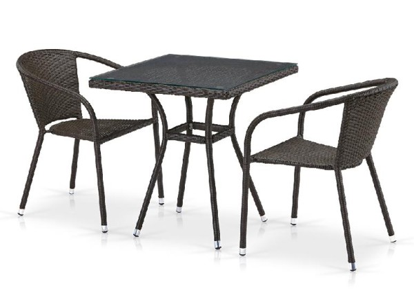 Комплект плетеной мебели AFINA из иск. ротанга T282BNT/Y137C-W53 Brown 2Pcs купить в Дмитрове
