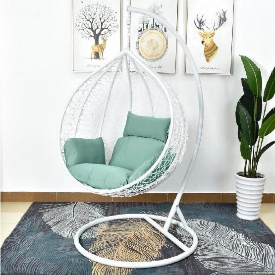 Кресло Подвесное из искусственного ротанга AFM-168A-L White/Green купить в Дмитрове