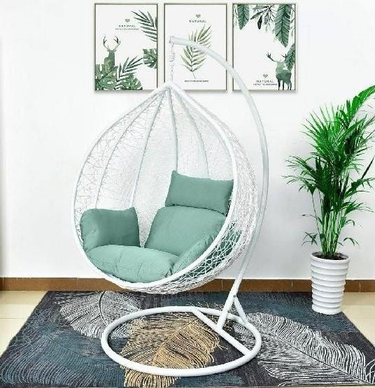 Кресло Подвесное из искусственного ротанга AFM-168A-XL White/Green купить в Дмитрове