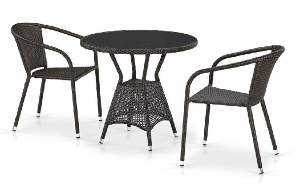 Комплект плетеной мебели AFINA из иск. ротанга T707ANS/Y137C-W53 Brown 2Pcs купить в Дмитрове