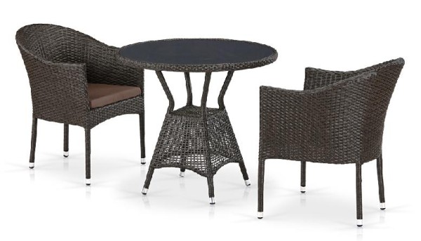 Комплект плетеной мебели AFINA из иск. ротанга T707ANS/Y350-W53 Brown 2Pcs купить в Дмитрове