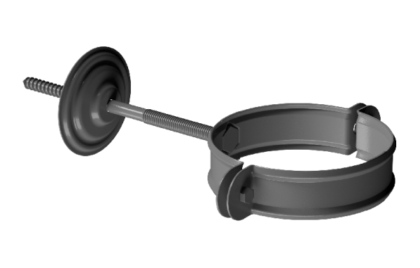Хомут трубы D90 Döcke STAL PREMIUM Графит, (RAL 7024) купить в Дмитрове
