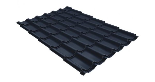 Металлочерепица классик 0,5 Satin RAL 7024 мокрый асфальт купить в Дмитрове