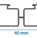 Лага алюминиевая KRONEX 40x15x3000 мм опорная Slim купить в Дмитрове