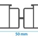 Лага алюминиевая KRONEX 50x25x3000 мм несущая купить в Дмитрове