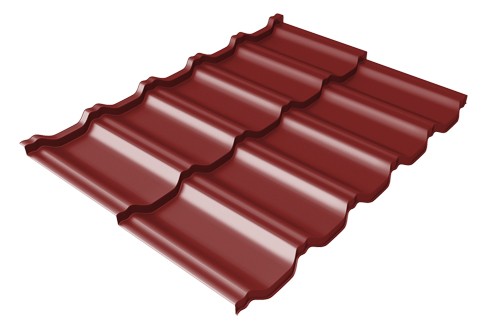 Металлочерепица модульная Квинта Uno Grand Line c 3D резом 0,5 Satin RAL 3011 коричнево-красный купить в Дмитрове
