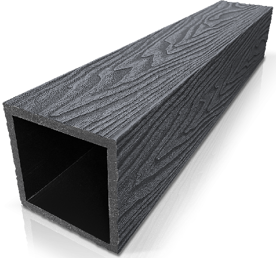 Столб ДПК 3D GardenParkett фактура дерева Графит купить в Дмитрове