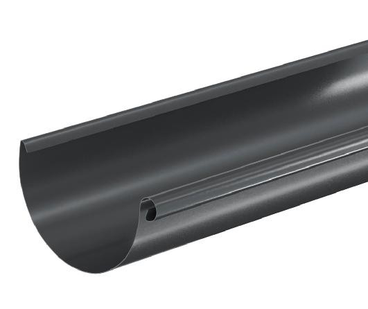 Водосток Aquasistem, система 150/100 - Водосточный желоб 3.00м RAL 7024 Тёмно-серый купить в Дмитрове