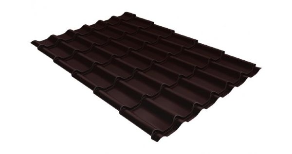 Металлочерепица классик 0,5 Satin RAL 8017 шоколад купить в Дмитрове