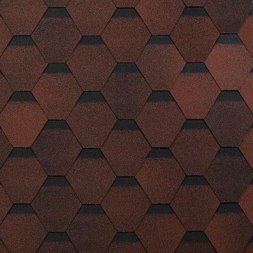 Гибкая черепица Shinglas, коллекция Оптима – Красный купить в Дмитрове