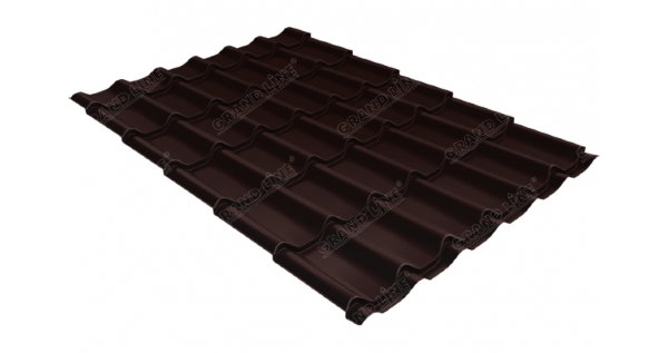 Металлочерепица классик GL 0,5 Quarzit RAL 8017 шоколад Metallic купить в Дмитрове