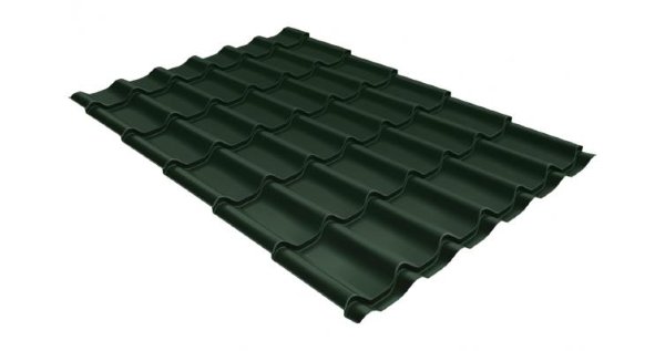 Металлочерепица классик 0,5 Satin RR 11 темно-зеленый купить в Дмитрове