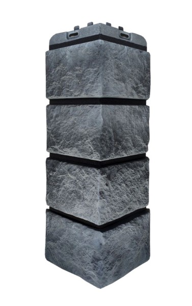 Угол наружный Grand Line Колотый Камень Антрацит, Шов чёрный купить в Дмитрове